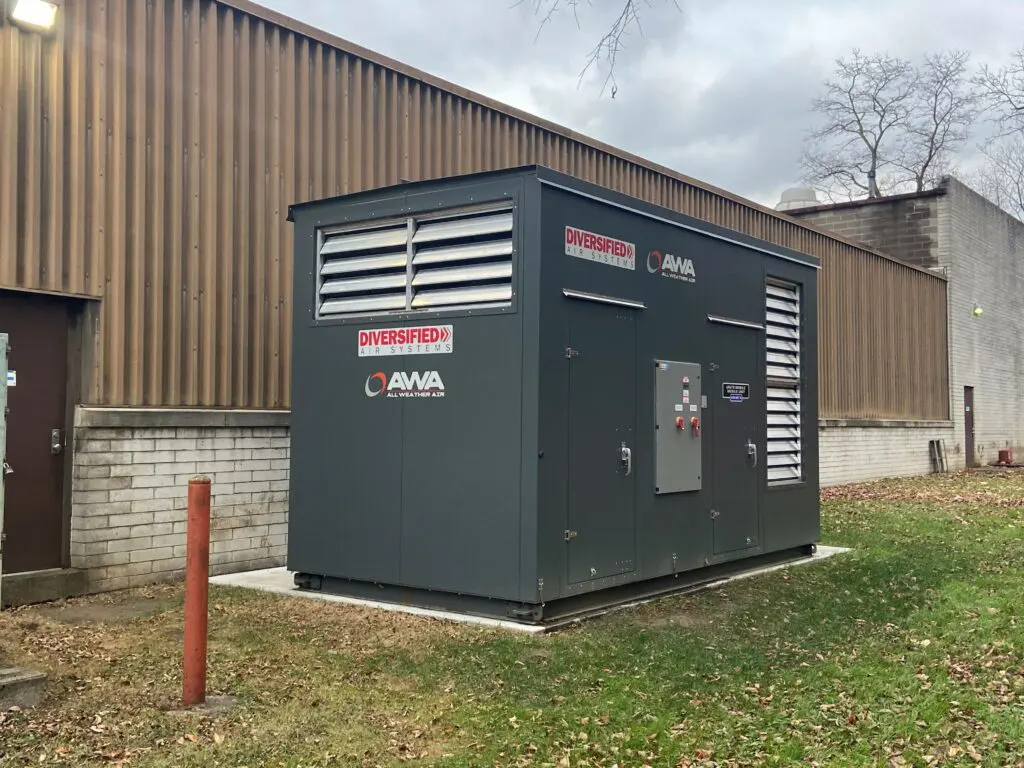 closed air compressor cabinet